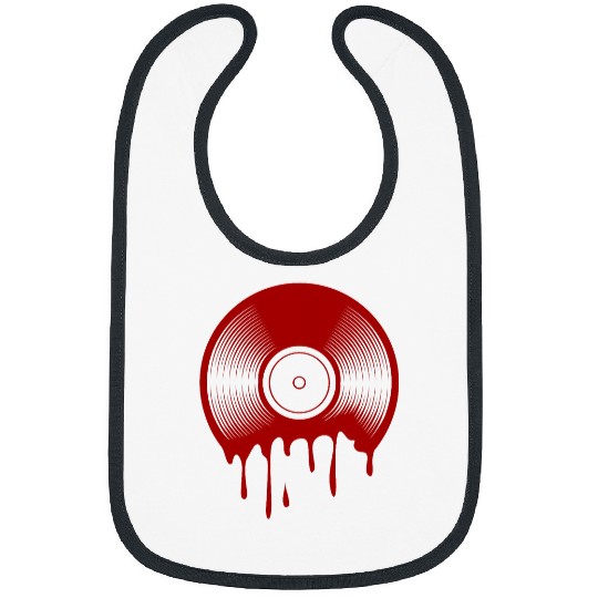 Cool Vinyl Record Player RPM Vinyl LP Record Music Design Bibs