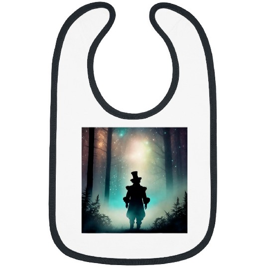 Fantasy Creepy Clown Shadow Horror Cryptid Halloween Graphic Bibs
