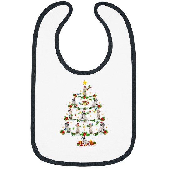 English Setter Lover Lighting English Setter Christmas Tree Bibs