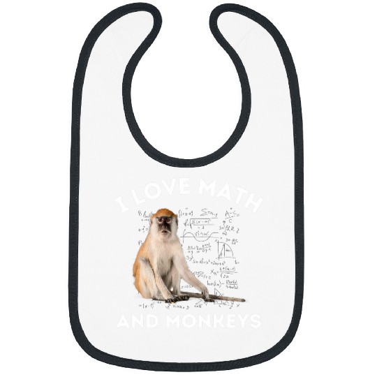 I Love Math and Monkeys Monkey Lover Algebra Teacher Bibs