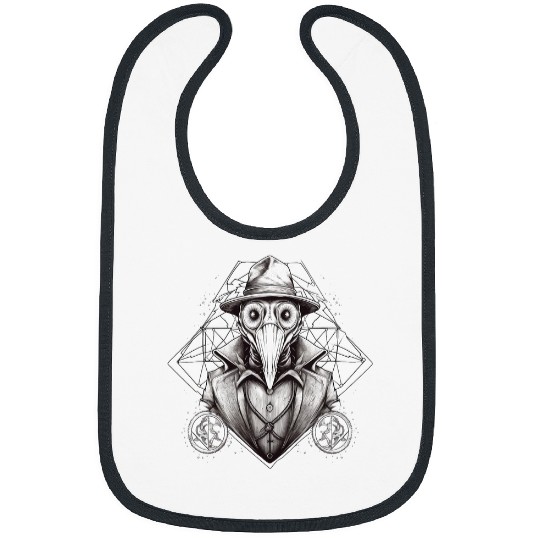 Funny Plague Doctor cool Grunge Style leeches medicals 26 Bibs