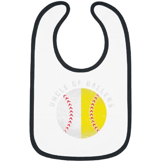 Funny Uncle Gift From Niece Softball Player Nephew Baseball Bibs