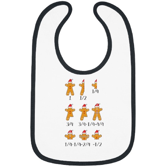 Equation Gingerbread With Santa Hat 2Christmas Math Teacher Bibs