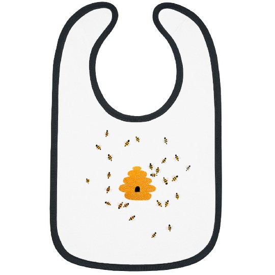 Drawing Bee Hive Abstract Bibs