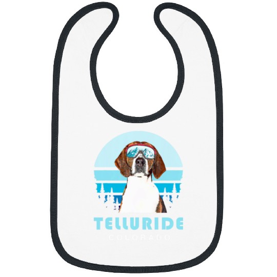 American Foxhound Winter Skis Telluride Colorado Dog Lover Bibs