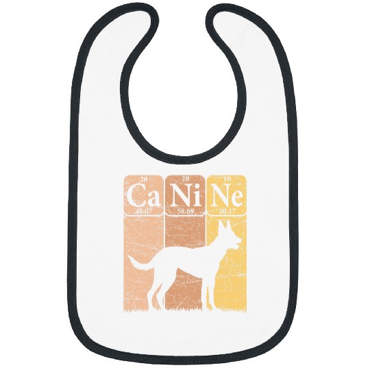 Belgian Malinois Dog Periodic Table Elements Malinois Canine Bibs