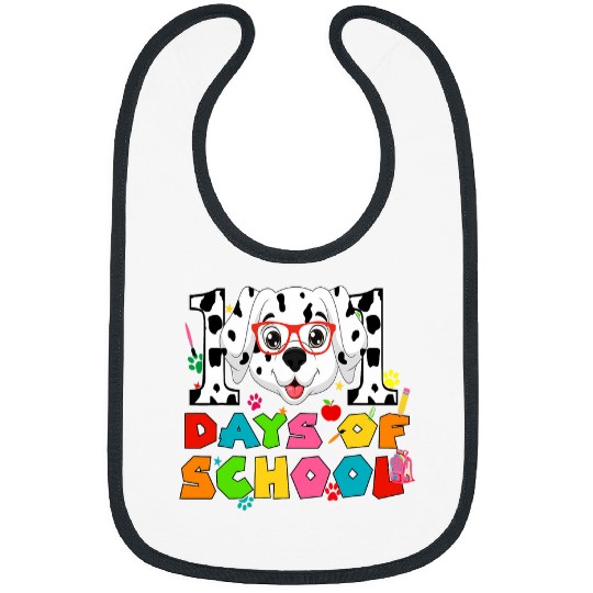 100th Day Of School Dalmatian Dog 100 Days Of School Teacher 5 Bibs