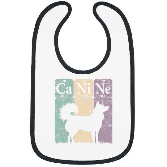 Alaskan Klee Kai Periodic Table Elements Dog Lover 4 Bibs