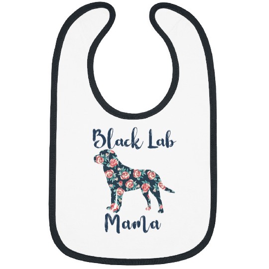 Black Lab Mama LabradorRetriever Mom Mothers Day Gift Bibs