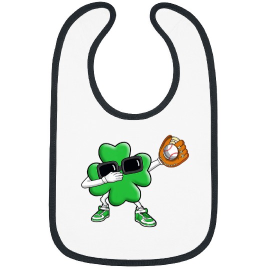 Boy Saint Patricks Day Baseball Pitcher Batter Catcher Bibs