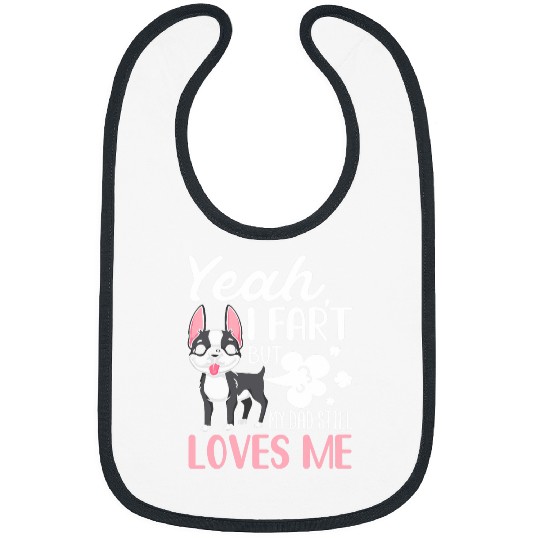 Boston Terrier Fart American Gentleman NonSporting Dog Bibs