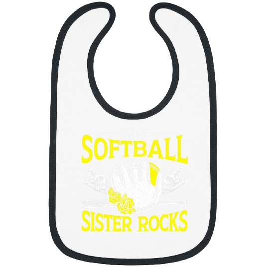 Baseball Softball Sister Love Softball Game 1 Bibs