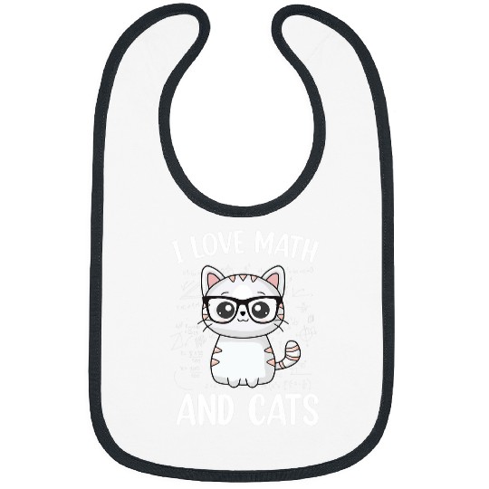 I Love Math And Cats   Funny Cat Lover Bibs