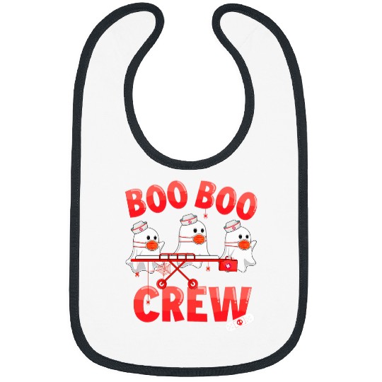 Funny Boo Boo Crew ghosts nurses RN Halloween 2 Bibs