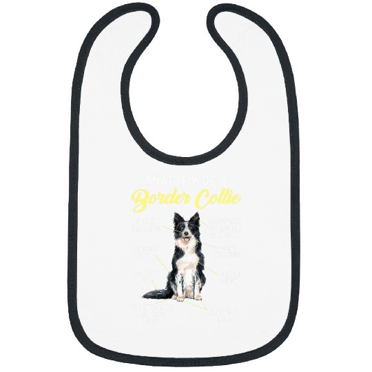 Anatomy Of A Border Collie Dog Lover Bibs