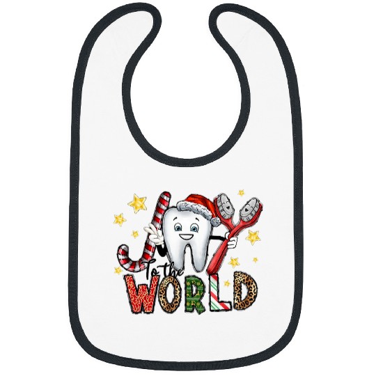 Joy to The World Dental Christmas 2Teeth dentists Pajama Tee Bibs