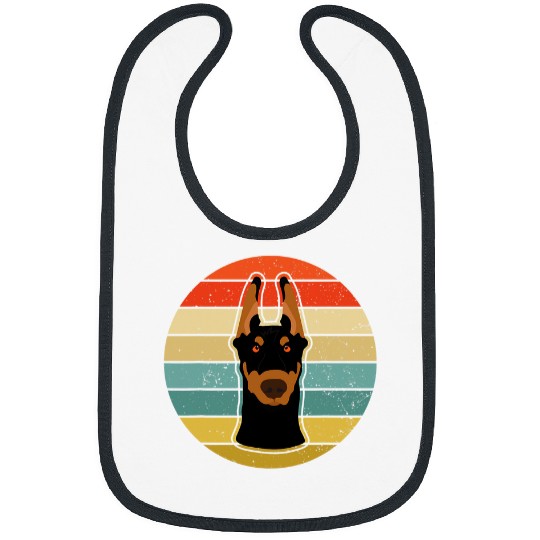 Doberman Dog Lovers Retro Bibs