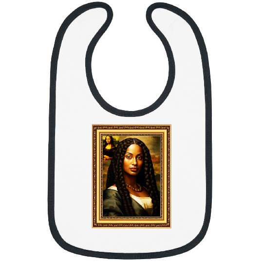 African American Mona Lisa famous Leonardo Da Vinci Art Bibs