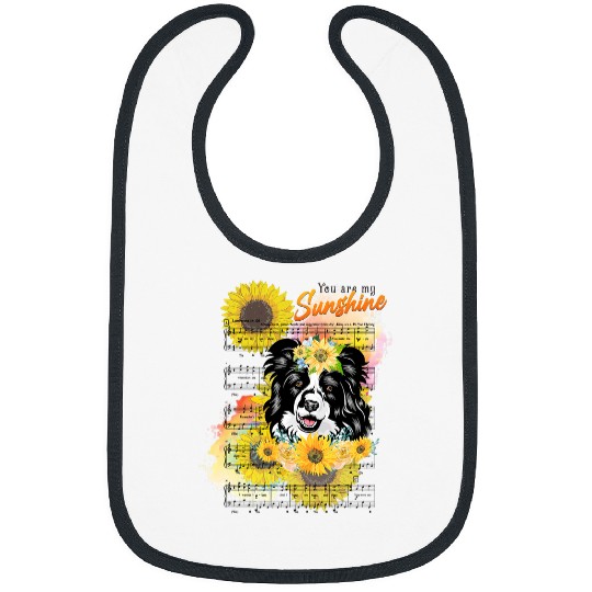 Border Collie You Are My Sunshine Bibs