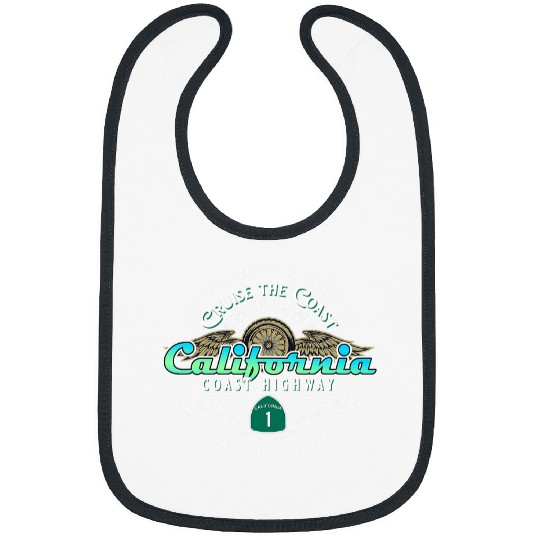 Biker californias Coast Highway Motorcycle Cruise Road Trip Bibs