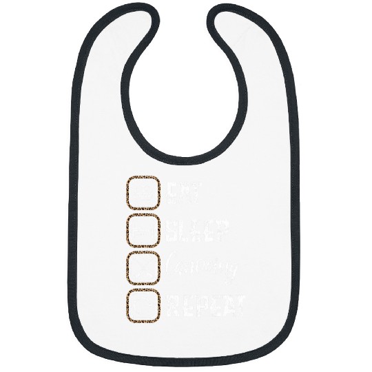 Eat Sleep Canoeing Repeat Leopard Print Canoe Boat Canoeing Bibs