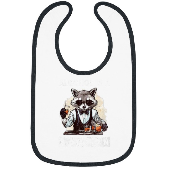Chemistry Raccoon drinking Cocktail Periodic Table Vintage Bibs