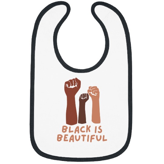 Black Is Beautiful Cute Black History Month Bibs