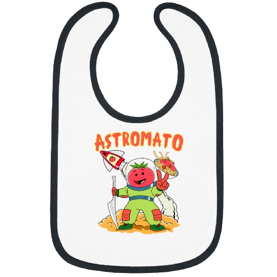 Lacrosse Gift Funny Astro Tomato Spaghetti Defender Pasta Spaceman Bibs