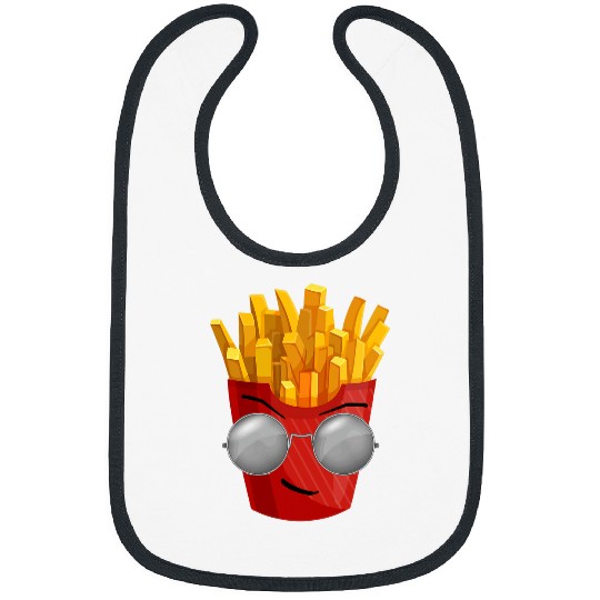 French Fries Hipster Style Funny Fast Food Art Bibs
