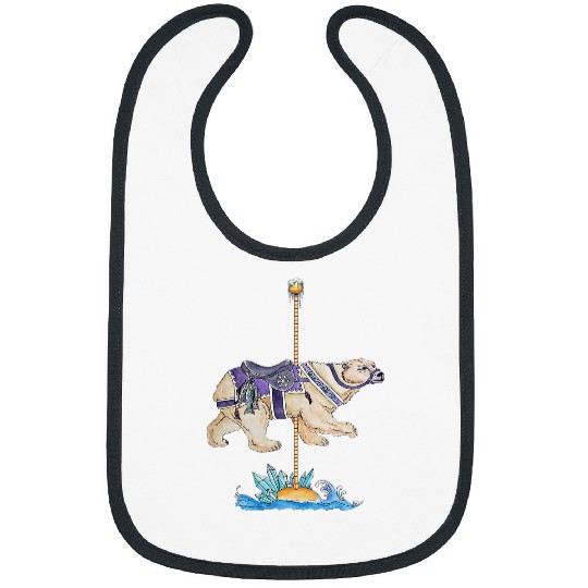 Carousel Polar Bear Art Bibs