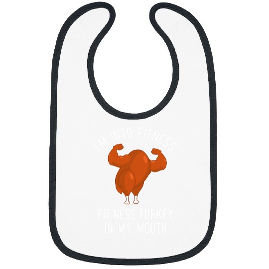 Lacrosse Gift Im Into Fitness Turkey in My Mouth Funny Christmas Gift Bibs