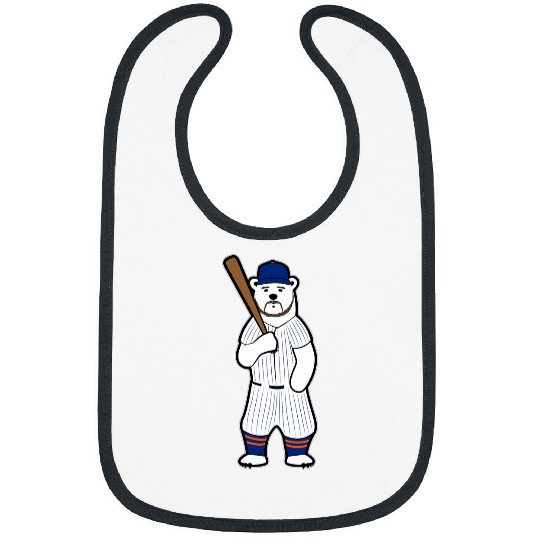 Baseball Polar Bear Pete Bibs