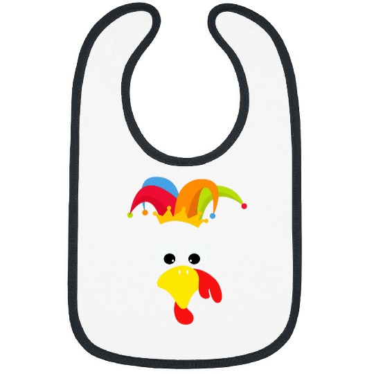 Thanksgiving Joker Turkey Face Matching Costume Cute Kids Bibs