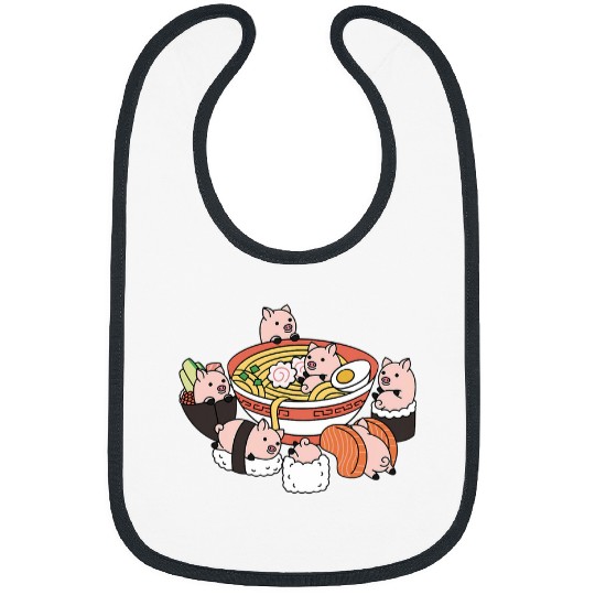 Ramen Sushi Mini Pig Pet Bibs