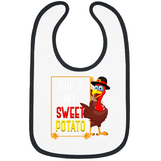 Shes My Sweet Potato Cute Couple Dinner Thanksgiving Bibs