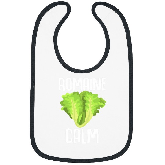 Romaine Calm Gardening Pun Lettuce Vegetable Gardener Bibs
