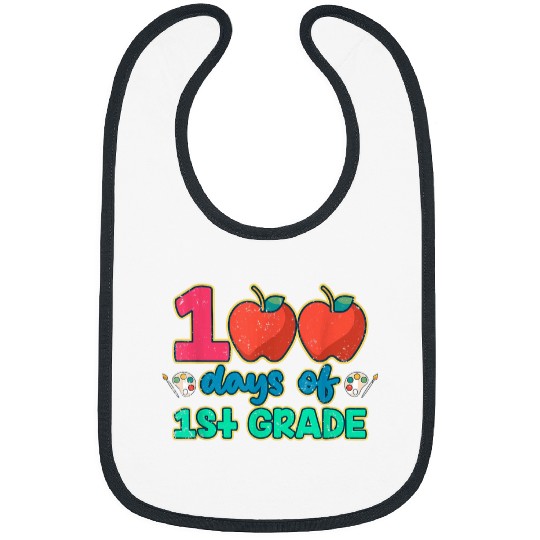 100 Days Of 1st Grade Cute Student Gift 100 Days Of School Bibs