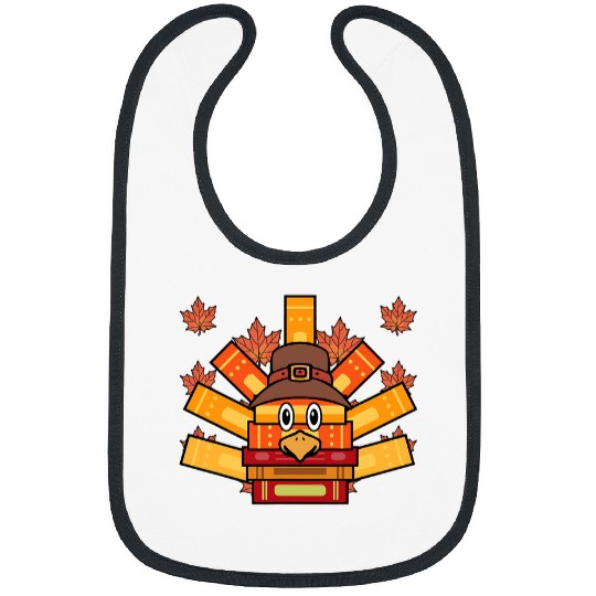 Lacrosse Gift Librarian Book Reader Funny Turkey Thanksgiving Bibs