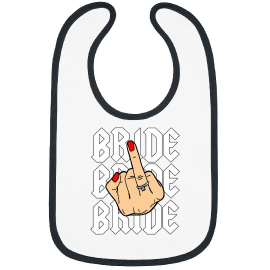 Cute bride wedding engagement engaged bridal music ring Bibs