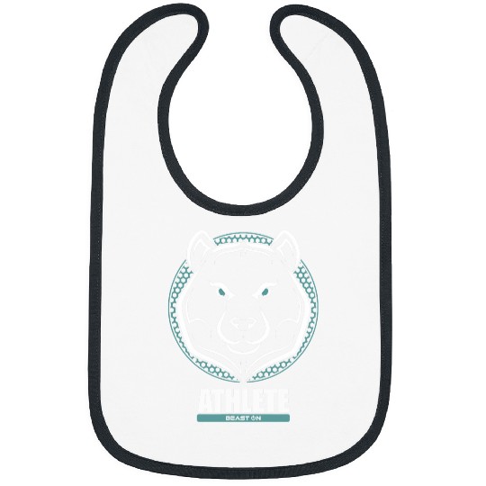 Gym Bears Head Blue Athlete Fitness Training Cool Modern Gym Bibs