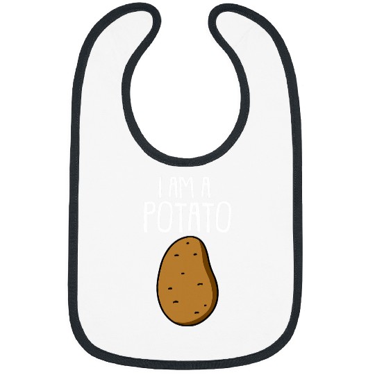 Lacrosse Gift Im A Potato Lazy Halloween Costume Funny Vegetable Bibs