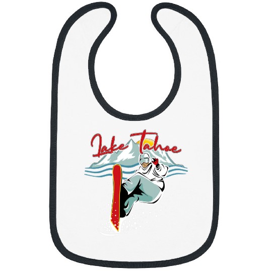 Skiing Ski Lake Tahoe Sierra Nevada californiasSnowboarding Souvenir Bibs