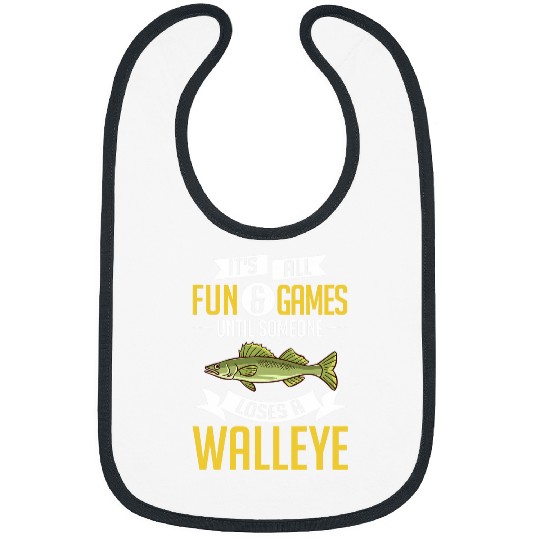 Fishing Fun Walleye Fishing Funny Fish Boat Lake Tournament 3 Bibs