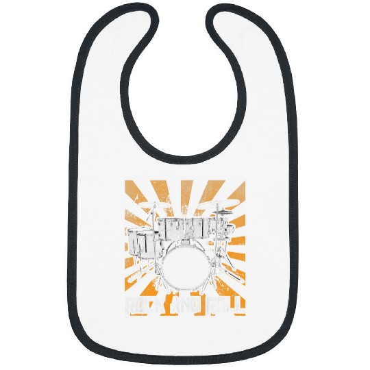 Drummer Musician Drum Rock and Roll Bibs