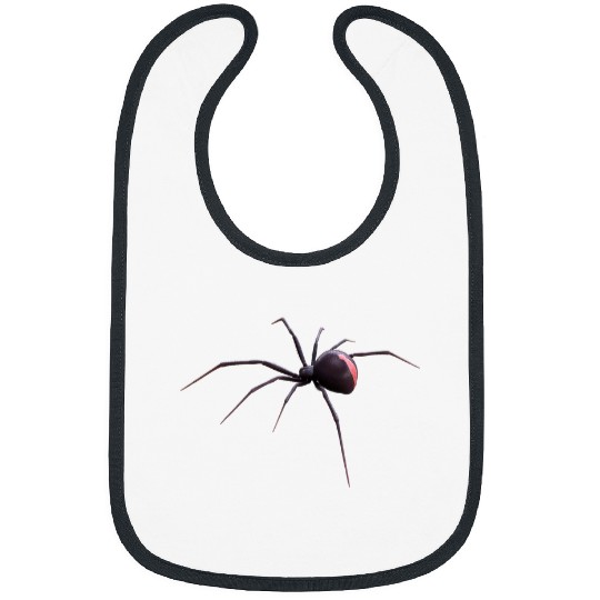 realistic Black widow spider for lovers of Insects Bibs