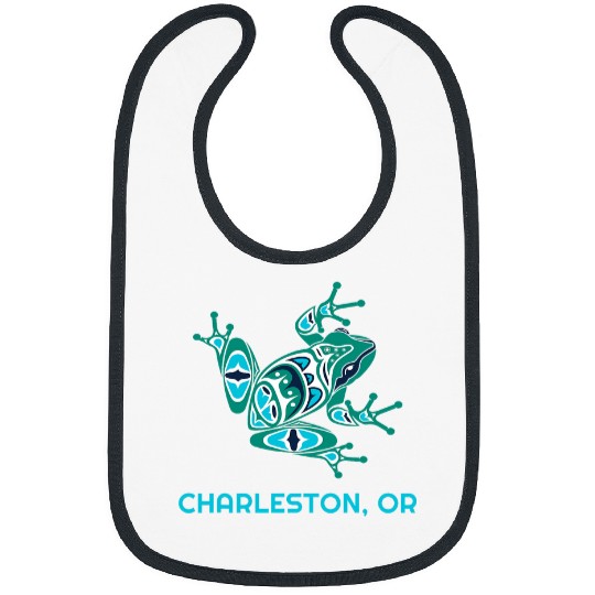 Charleston OR Green Frog PNW Art Native American Bibs