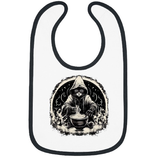 Halloween black cats Wizard vintages Costume Bibs