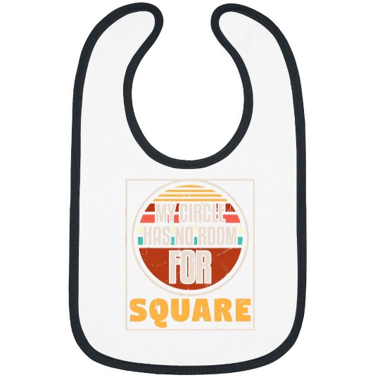 Funny Circle Square Maths Pun Geometry Lovers Bibs