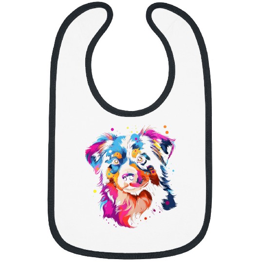 Australian shepherd puppy dog 1 Bibs