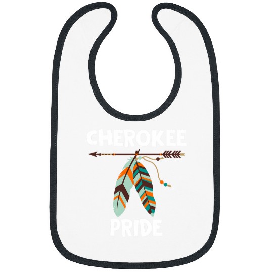 Cherokee Pride Feathers Native American 1 Bibs